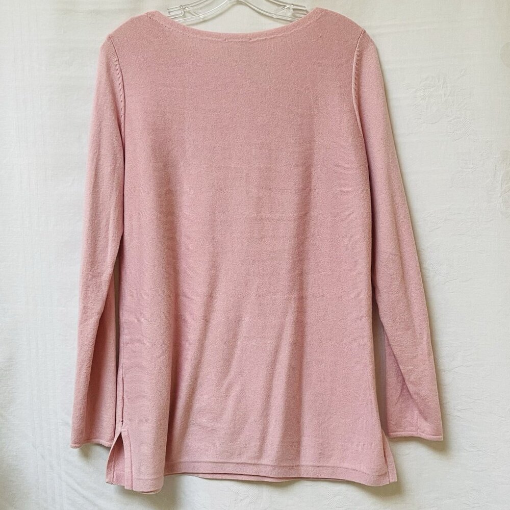 J Jill Womens XS Pink Oversized Knit Tunic Sweater Party Classic Lagenlook - Picture 3 of 9